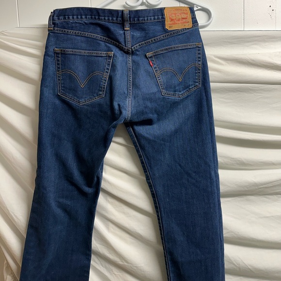 Levi's Dark Blue Men's Straight Jeans - Picture 1 of 4